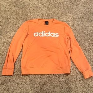 adidas orange crewneck